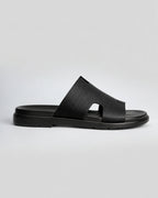 MK H-style Leather Slipper BLK