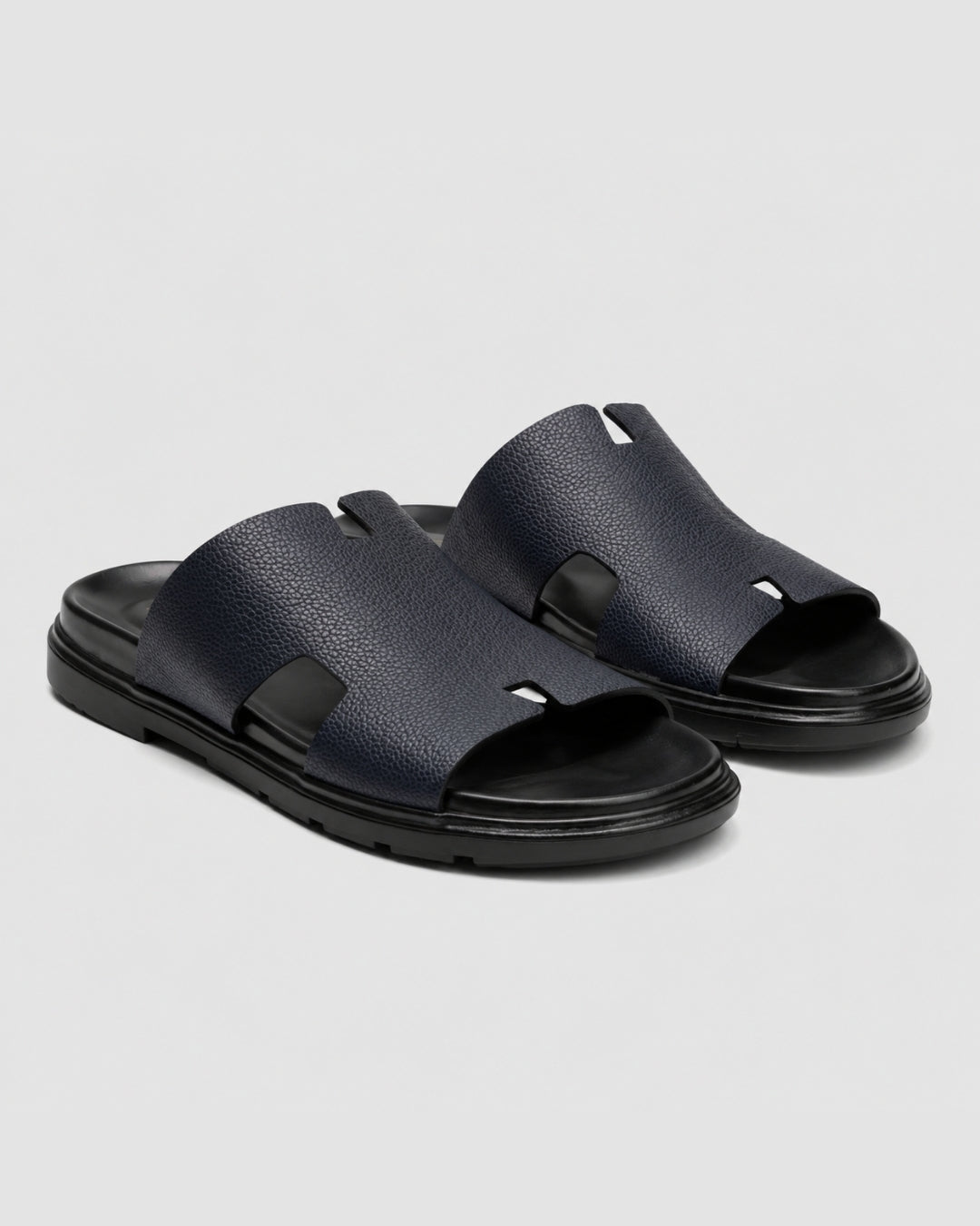 MK H-style Leather Slipper - Navy Blue Main image