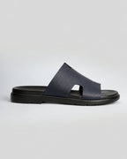 MK H-style Leather Slipper BLU